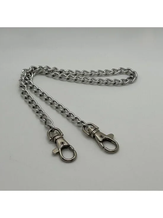 Heavy Duty Stainless Steel Wallet Chain With Clasp Hooks For Biker Jeans Or Keys - Picture 1 of 8